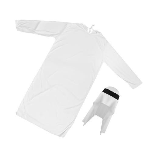 YARNOW Arabisches Kostüm Herren Teilig mit Robe und Kopftuch Leichtes Langlebiges Material Verarbeitung für Karneval Maskenball Cosplay und Mittelost Party Xl von YARNOW