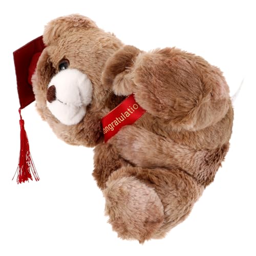YARNOW Arzt Hut Puppe Abschluss Stofftiere Abschlussbär Puppen Partyversorgung Graduation Plüschbär Cartoon-Bär-Puppe weiche, Flauschige Puppe PP Baumwolle von YARNOW