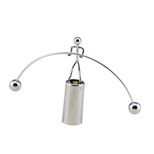 YARNOW Ausbalancierte kleine -Mann -Ornamente kleine Personenverzierung Edelstahlanhänger Balance-Ornament drehen Person Ornamente Gleichgewichtsgesetz Dekoration von YARNOW