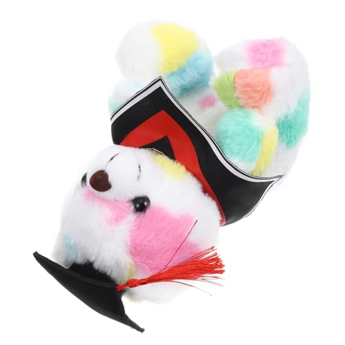 YARNOW Bachelor-Abschlusspuppe Haushaltsstofftier Herzlichen Glückwunsch Grad Toy Tier der Abschlusssaison Weiche Plüschtiere, die einen Bären umarmen bequemes Stofftier PP Baumwolle rot von YARNOW