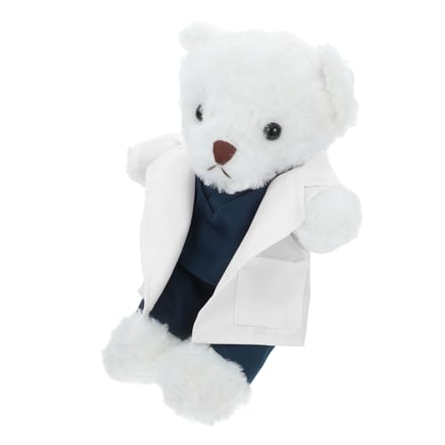 YARNOW Doktorbär Plüsch Tier Mit Arztkleidung Kuscheltier Bär Stofftier Arzt Puppe Für Kinderzimmer Für Medizinstudenten Süßer Krankenschwesterbär von YARNOW