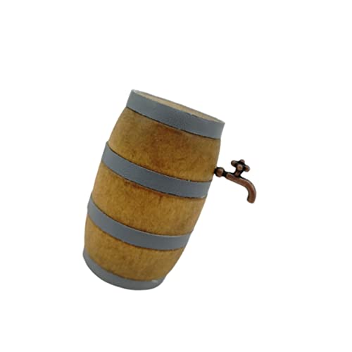 YARNOW Weinfass Aus Holz Mit Wasserhahn Holzornament Für Bar-Dekoration Miniatur-fassfiguren Kleiner Holzeimer Als Taschendekoration Und Spielzeug von YARNOW