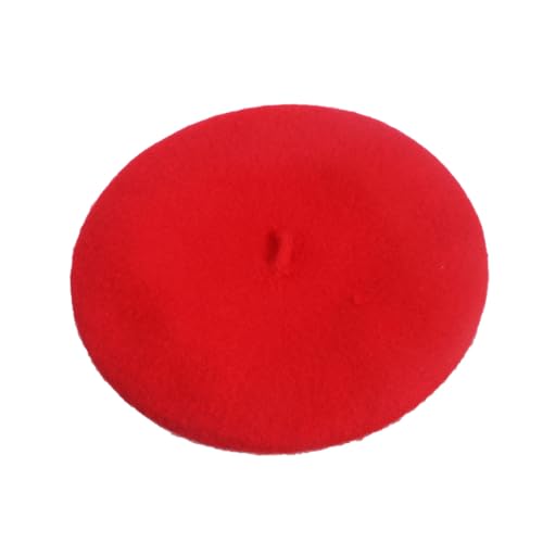 YARNOW Baskenmütze aus Wollfilz Warme Französische Prinzessin Mütze für Mädchen Modische Beanie Herbst Winter Einfarbig Rot Bequem und Stilvoll für Schule und Alltag YARNOW Baskenmütze aus Wollfilz Warme Französische Prinzessin Mütze für Mädchen Modische Beanie Herbst Winter Einfarbig Rot Bequem und Stilvoll für Schule und Alltag von YARNOW