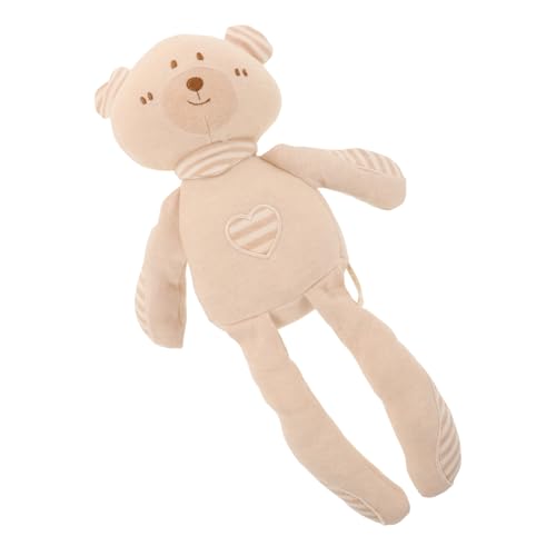 YARNOW Bio -Baumwollbär -tröstliche Puppe Kleiner Bär Mobile Plüschbärenspielzeug sensorisches Kuscheltiere für Babyentwicklung Baumwolle Beige von YARNOW