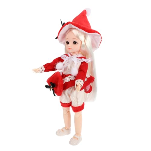 YARNOW Bjd Gelenkpuppe Weihnachtsmädchen mit Kleidung Schuhe Hut Schultertasche Bewegliche Gelenke Festliches für Kreative YARNOW Bjd Gelenkpuppe Weihnachtsmädchen mit Kleidung Schuhe Hut Schultertasche Bewegliche Gelenke Festliches für Kreative von YARNOW