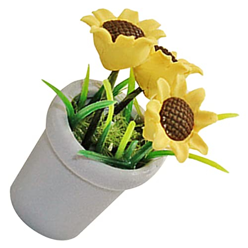 YARNOW Blumenkübel Mit Sonnenblume Für Puppenhaus Dekoration Im Mini House Stil Kunstpflanze Für Puppenstube Und Miniaturmöbel YARNOW Blumenkübel Mit Sonnenblume Für Puppenhaus Dekoration Im Mini House Stil Kunstpflanze Für Puppenstube Und Miniaturmöbel von YARNOW