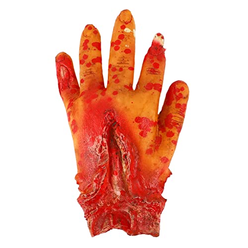 YARNOW Blutige Gefälschte Hand Lebensmittelbox Für Halloween Dekoration Gruselige Abgetrennte Hand Requisite Für Spukhaus Und Kostümparty Und Lebensmittelecht von YARNOW
