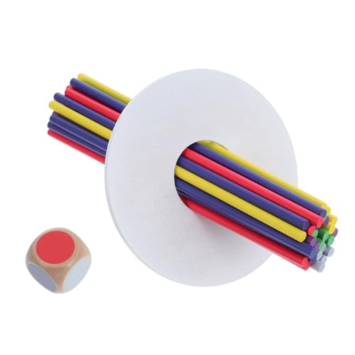 YARNOW Buntes Holz Balance Spiel Handliches Geschicklichkeitsspiel für Fördert Konzentration Hand Auge Koordination und Farbenerkennung Familienspiel für Interaktion und Reisen von YARNOW