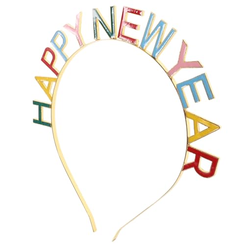 YARNOW Buntes Neujahrs Stirnband Party Haarreif Festlich Bequem für Silvester Karneval und Feierlichkeiten Modisches Kopfschmuck Accessoire für Damen und Herren von YARNOW