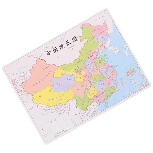 YARNOW China Karte Puzzle Interaktives Lernspielzeug für Politisches Regionendesign Kognitives Training Leicht Tragbar Pädagogisches für Junge von YARNOW