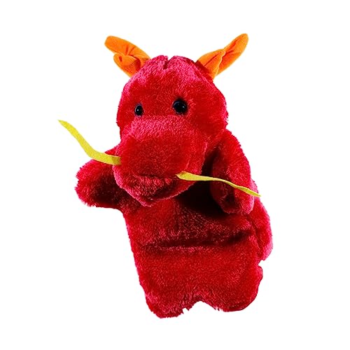 YARNOW Chinesische Drachenform Handpuppe Plüsch Interaktives Geschichtenerzählen Fördert Kreativität und Kommunikation für Rollenspiele von YARNOW