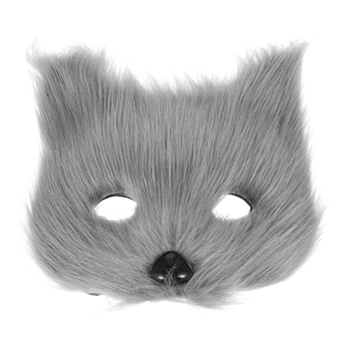 YARNOW Cosplay Fuchsmaske für Halloween Flauschige Tiermaske für Kostümpartys Elegante Halbmaske für Männer und Frauen Einzigartige Maskerade Dekoration von YARNOW