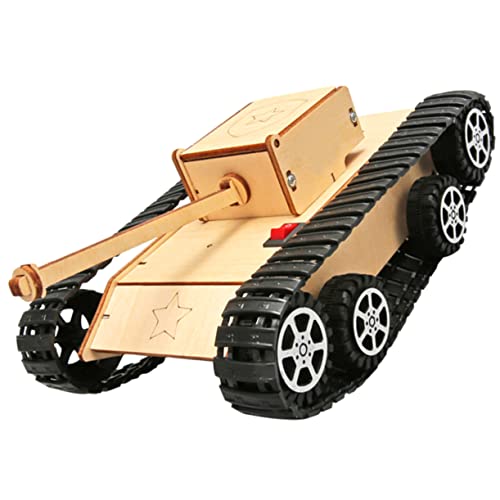 YARNOW Selbstgemacht Elektrisches Tankspielzeug für Kinder Zusammenbauspielzeug Lernspielzeug zur Kreativität und Kognitiven Fähigkeiten Bausatz für Panzermodell Pädagogisches Spielzeug von YARNOW