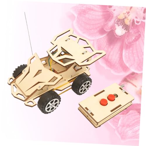 YARNOW DIY Ferngesteuertes Rennwagen Modellbauset Kabelloses Sportauto zum Zusammenbauen Wiederaufladbares Holzspielzeug ohne Batterie Fördert Praktische Fähigkeiten und von YARNOW