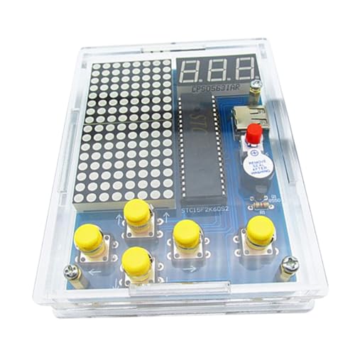 YARNOW DIY Game Console Löten Bausatz für Anfänger Spielkonsole Kit mit Blauen Kunststoffteilen Praktische Lötübungssets für Elektronikliebhaber Langlebige Spielmaschine Montagebausatz von YARNOW