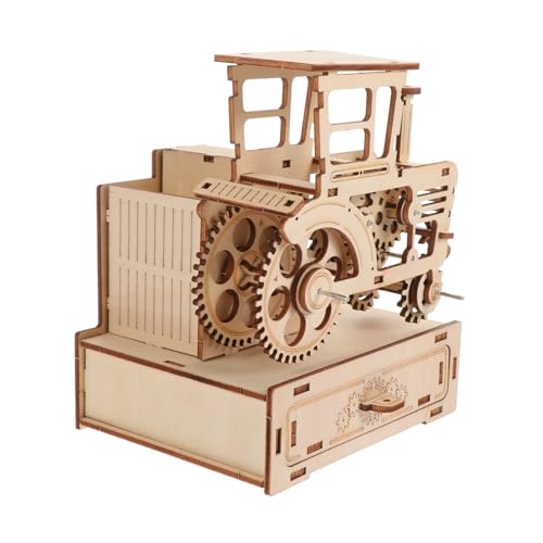 YARNOW DIY Holzmodell Simulations Harvester Puzzle Musikbox für Kreatives Bastelspielzeug Kreativität und Motorischen Fähigkeiten von YARNOW