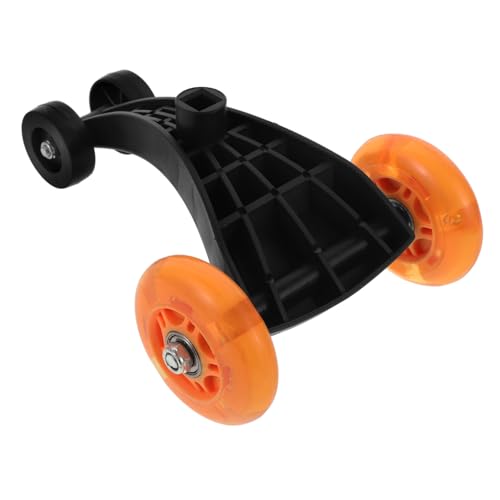 YARNOW Drehblattschwungrad Autoersatzteile vierrädriges Gleitauto Universal-Schwenkräder Austausch der Räder eines Aufsitzautos vierrädriges Kinderauto Wagenräder Plastik Orange von YARNOW