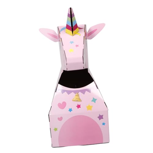 YARNOW Einhorn -Kartonspielzeug für Kind tragbarer Karton Pappblöcke Tragbares Kartonspielzeug Kleinkindkartonkostüm Spielhaus aus Pappe tragbares DIY- Papier Rosa YARNOW Einhorn -Kartonspielzeug für Kind tragbarer Karton Pappblöcke Tragbares Kartonspielzeug Kleinkindkartonkostüm Spielhaus aus Pappe tragbares DIY- Papier Rosa von YARNOW