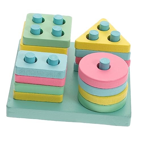 YARNOW Einstellbares Holzspielzeug für Geometrisches Formen Puzzle Logischem und Farbenlernen für Vorschulkinder und Kreative Spielmomente von YARNOW