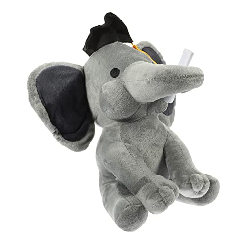 YARNOW Elefant Puppe Elefant Abschlussgeschenk Plüsch Abschluss-elefantenpuppe 2023 Abschlusselefant Ausgestopft Abschluss-Elefanten- Riese Pp Baumwolle Grey von YARNOW