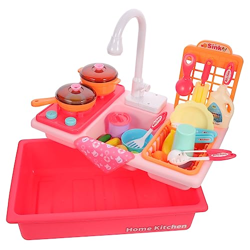 YARNOW Elektrische Spiel Spülmaschine ohne Batterie Pinke Küchenspüle aus Kunststoff Realistische Wasserfunktion Waschbecken Spielset für Fördert Kreativität und Hausarbeitsspielzeug YARNOW Elektrische Spiel Spülmaschine ohne Batterie Pinke Küchenspüle aus Kunststoff Realistische Wasserfunktion Waschbecken Spielset für Fördert Kreativität und Hausarbeitsspielzeug von YARNOW