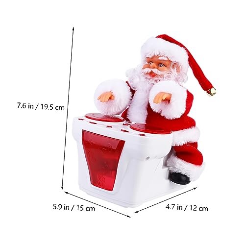YARNOW Elektrischer Weihnachtsmann mit Trommel Weihnachtliche Dekofigur für Weihnachtliche Weihnachtsmann Puppe Weihnachtsdeko für Zuhause und Büro Lustiger Xmas Drumming Santa YARNOW Elektrischer Weihnachtsmann mit Trommel Weihnachtliche Dekofigur für Weihnachtliche Weihnachtsmann Puppe Weihnachtsdeko für Zuhause und Büro Lustiger Xmas Drumming Santa von YARNOW