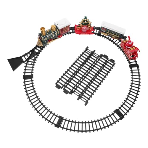YARNOW Elektrischer Weihnachtszug mit Led-lichtern Musikalische Lokomotive mit Schienen Einfache Montage Robustes Weihnachtsbaum Jungen Mädchen von YARNOW
