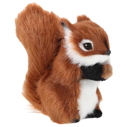 YARNOW Entzückende Pelzige Eichhörnchen -plüschdekoration Kleiner Eichhörnchen -Ornament Realistische Tiermodell Süßes Simulations -eichhörnchen Ornament von YARNOW