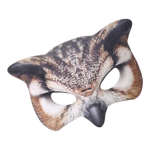 YARNOW Eulen Design für Damen Leichte Atmungsaktive Halloween Halbgesichtsmaske für Kostümparty Karneval Cosplay und Festlichkeiten von YARNOW