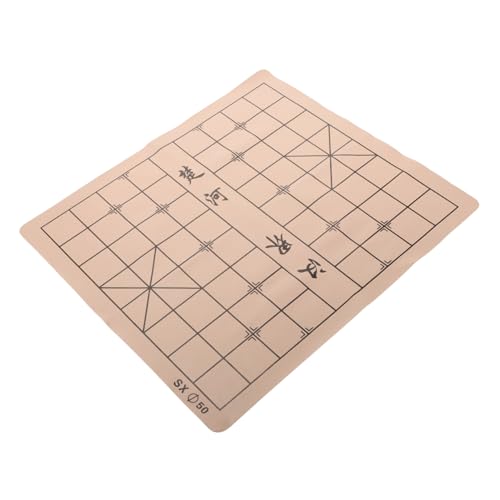 YARNOW Faltbares Schachbrett aus Kunstleder Doppelseitiges Schachbrett für Schachspiele für Erwachsene mit Hochwertigem Lint Material Praktischem Design und Klaren Einsatz von YARNOW
