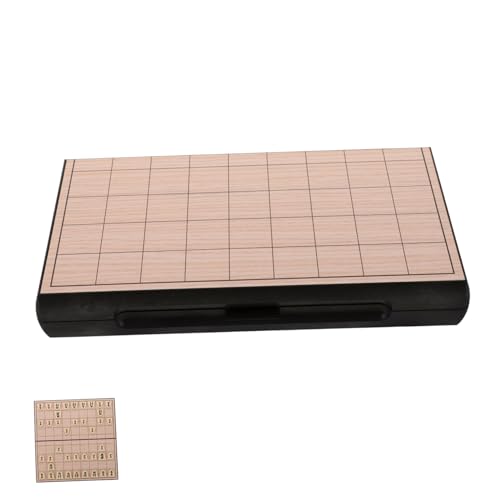 YARNOW Faltungsmagnetschach Japanisches Schachspiel Klappbares Japanisches Schach Japanisches Brettspiel Schachbrett aus Holz Schachspielspielzeug Samurai Brettspiel Faltschachspiel p.s von YARNOW