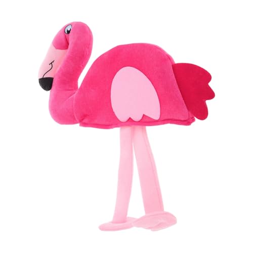 YARNOW Flamingo Hut Flamingo Partydekorationen Flamingo-Kostümzubehör süße Plüschmütze Tierhut Flamingo-Partyzubehör lustige Hüte Flamingo-Kopfschmuck Flamingo-Hüte Acryl von YARNOW