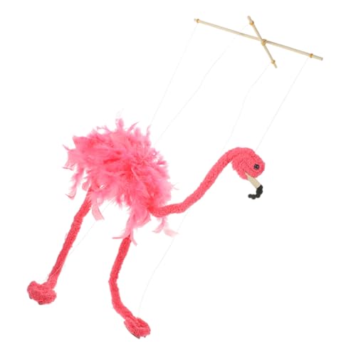 YARNOW Flamingo Puppe Hand Marionetten Tierpuppe Flamingo Rosa Bambus von YARNOW