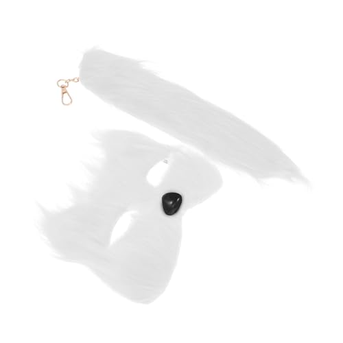 YARNOW Fox Kostüm Set mit Maske und Flauschigem Leichtes Tierkostüm Zubehör für Festival Halloween Cosplay und Party Einfach zu Tragen Weißes Accessoire für Auffällige Verkleidung YARNOW Fox Kostüm Set mit Maske und Flauschigem Leichtes Tierkostüm Zubehör für Festival Halloween Cosplay und Party Einfach zu Tragen Weißes Accessoire für Auffällige Verkleidung von YARNOW