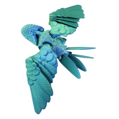 YARNOW Gedrucktes Papagei Modell Realistisches mit Beweglichen Flügeln Flexibles Tischspielzeug für Dekorative Tierfigur Blau Grün Perfektes für Mädchen YARNOW Gedrucktes Papagei Modell Realistisches mit Beweglichen Flügeln Flexibles Tischspielzeug für Dekorative Tierfigur Blau Grün Perfektes für Mädchen von YARNOW