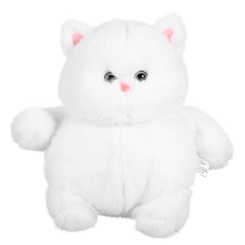 YARNOW Gefüllte Weiße Plüschspielzeug Süßes Stofftier Kawaii Katzenpuppe Für Weiches Kuscheltier von YARNOW