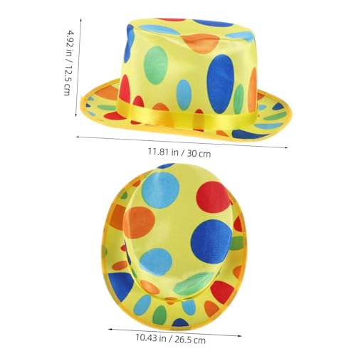 YARNOW Gelber Clownhut Masquerade Party Hat aus Gestricktem Stoff Eleganter Langlebiger für Bühne Karneval Halloween Cosplay und Circus Kostümspaß YARNOW Gelber Clownhut Masquerade Party Hat aus Gestricktem Stoff Eleganter Langlebiger für Bühne Karneval Halloween Cosplay und Circus Kostümspaß von YARNOW