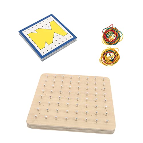 YARNOW Geoboard aus Holz für Pädagogisches zur Geometrischen Formenerkennung und Mathematischen Lernhilfe für Vorschule und Grundschule von YARNOW