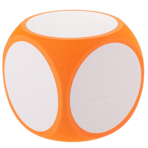 YARNOW Großer Schaumstoffwürfel Riesiger Blankowürfel 10 cm Beschreibbar Abwischbar Trocken Abwischbarer Blockwürfel Für Spiele Partys Klassenzimmer Unterricht 1 Stück (Orange) von YARNOW