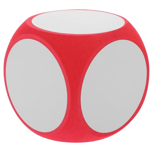 YARNOW Großer Schaumstoffwürfel Riesiger Blankowürfel 10 cm Beschreibbar Und Abwischbar Rot Trocken Abwischbarer Blockwürfel Für Spiele Partys Klassenzimmer Unterricht 1 Stück (Rot) von YARNOW