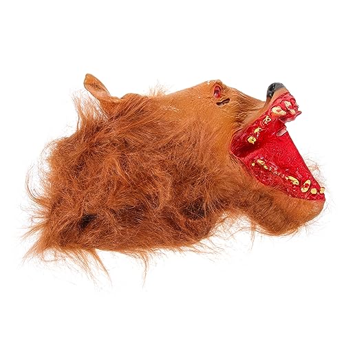 YARNOW Gruselige Wolf Kopfmaske Vollkopf Halloween Maske Dekorative Tierische Verkleidung für Erwachsene Karneval Kostümparty von YARNOW