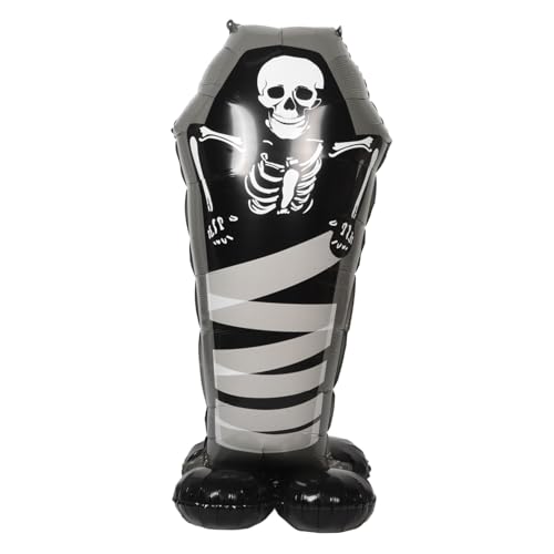 YARNOW Halloween Ballon Aus Aluminiumfolie Stehend Gruselige Dekoration Für Halloween Partys Schnelle Und Einfache Einrichtung Für Innen Und Außenbereich von YARNOW