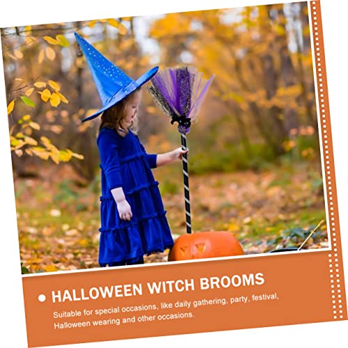 YARNOW Halloween Hexenhut und Besen Dekoratives Hexenkostüm Zubehör Zauberer Hut und Hexenbesen Robustes Teiliges Party Requisiten für Erwachsene für Halloween Kostümpartys von YARNOW