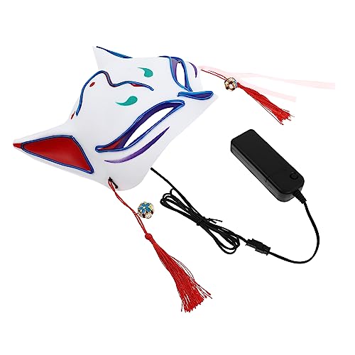 YARNOW Halloween Party Fuchsmasken Leuchtende Maske Kreatives Design für Kostümfest Karneval Cosplay Erwachsene und Jugendliche von YARNOW