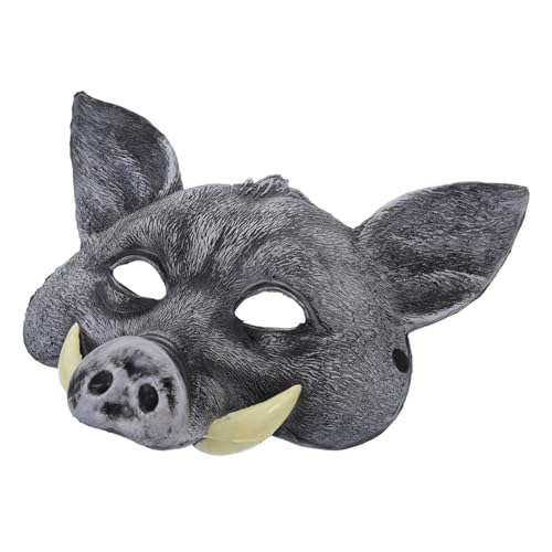 YARNOW Halloween Wildschwein Maske aus Hochwertigem PU Realistische Party Cosplay Requisite Dekorative Faschingsmaske für Erwachsene für Halloween Kostüm und Mottoparty von YARNOW