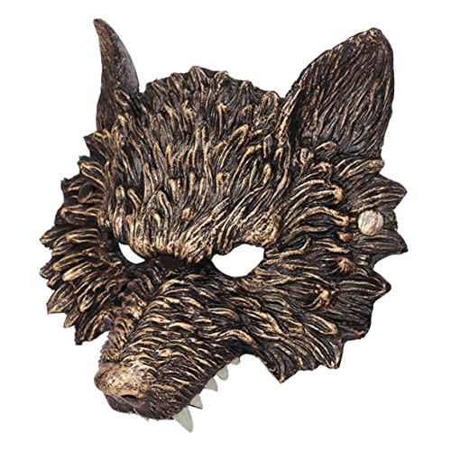 YARNOW Halloween Wolfsmaske für Erwachsene Realistische Tiermaske für Karneval Kostümpartys und Halloween Feiern Einfach Anzulegen eine Passt Meisten mit Feiner Verarbeitung für von YARNOW