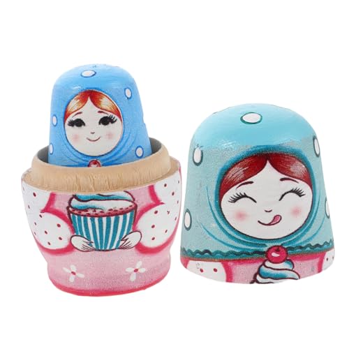 YARNOW Handbemalte Russische Puppen Lagig aus Langlebigem Holz Traditionelle Nistpuppen für Familieninteraktion und Dekorative Wohnaccessoires Kompakt und Reisetauglich YARNOW Handbemalte Russische Puppen Lagig aus Langlebigem Holz Traditionelle Nistpuppen für Familieninteraktion und Dekorative Wohnaccessoires Kompakt und Reisetauglich von YARNOW