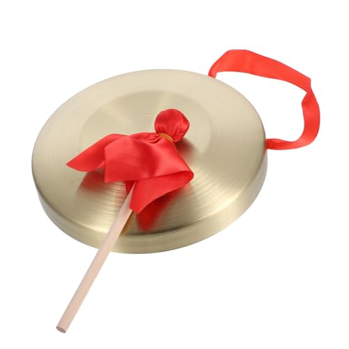 YARNOW Handgong Kupfer Gong mit Holzschlägel Musikinstrument für Fest Party Rhythmusförderung Robust Langlebig Geeignet für Musiklernen und von YARNOW