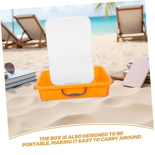 YARNOW Handlicher Sandspielkasten für Auslaufsicherem Deckel und Ergonomischem Griff Tragbare Stabile Kunststoff-sandspielzeugbox für Innen Outdoor-spielspaß für Reisen und Organisierte YARNOW Handlicher Sandspielkasten für Auslaufsicherem Deckel und Ergonomischem Griff Tragbare Stabile Kunststoff-sandspielzeugbox für Innen Outdoor-spielspaß für Reisen und Organisierte von YARNOW