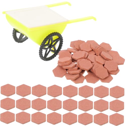 YARNOW Hexagon DIY Bausteine für Puppenhaus Sandkasten und Garten Dekoration Kleiner Schubkarre Langlebig und Platzsparend von YARNOW